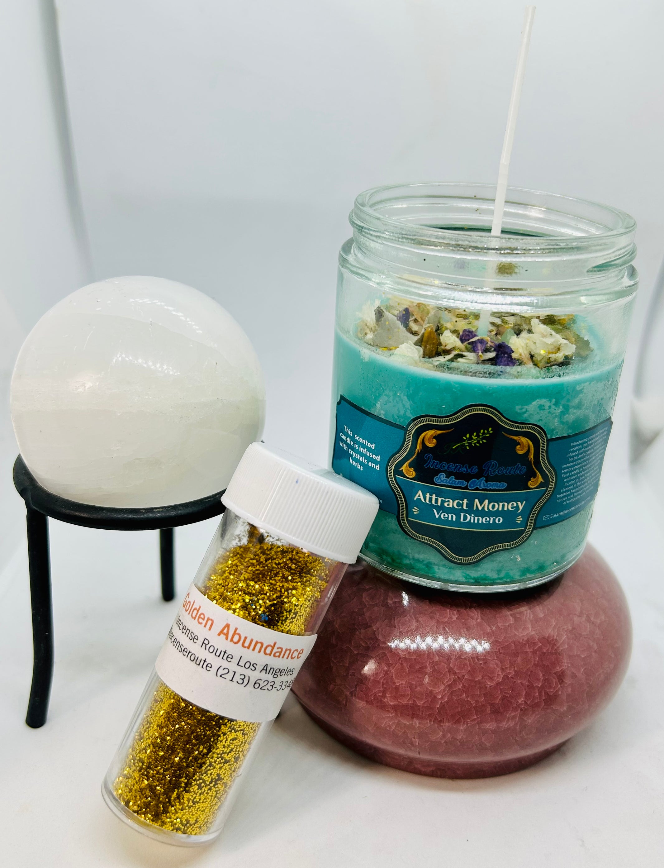 Handmade candle : Green hue - Incense Route