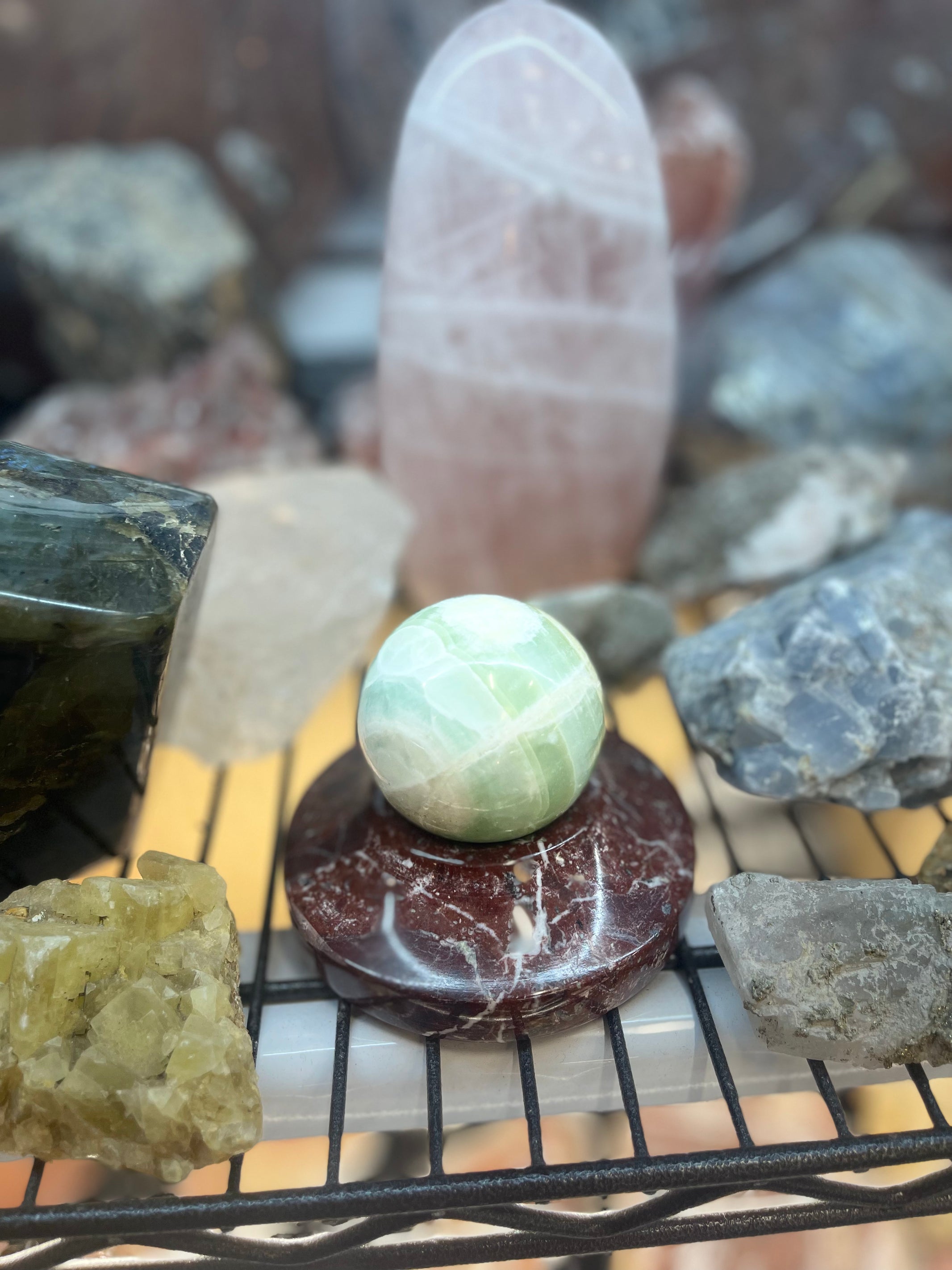 Green Fluorite Sphere (Extra Small) - Incense Route