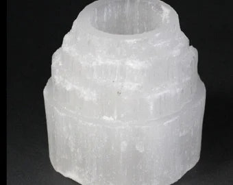 Selenite Mountain Candle Holder - Incense Route