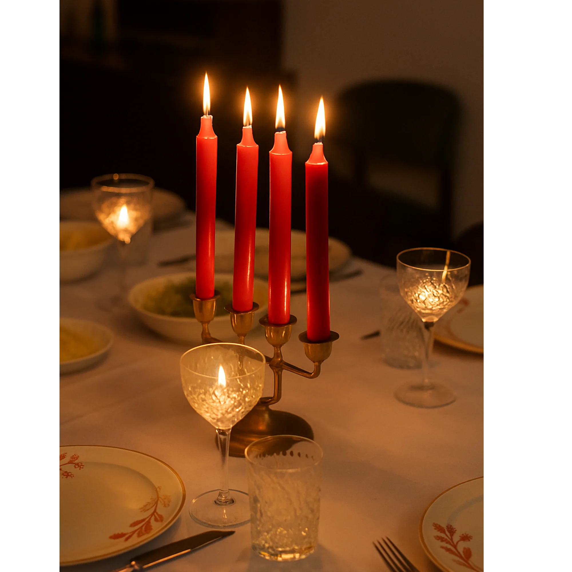 Red 6" Taper Candle (6 pack) - Incense Route