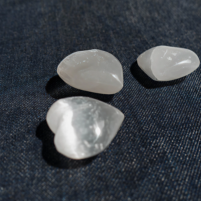 Selenite Palm Stones - Incense Route