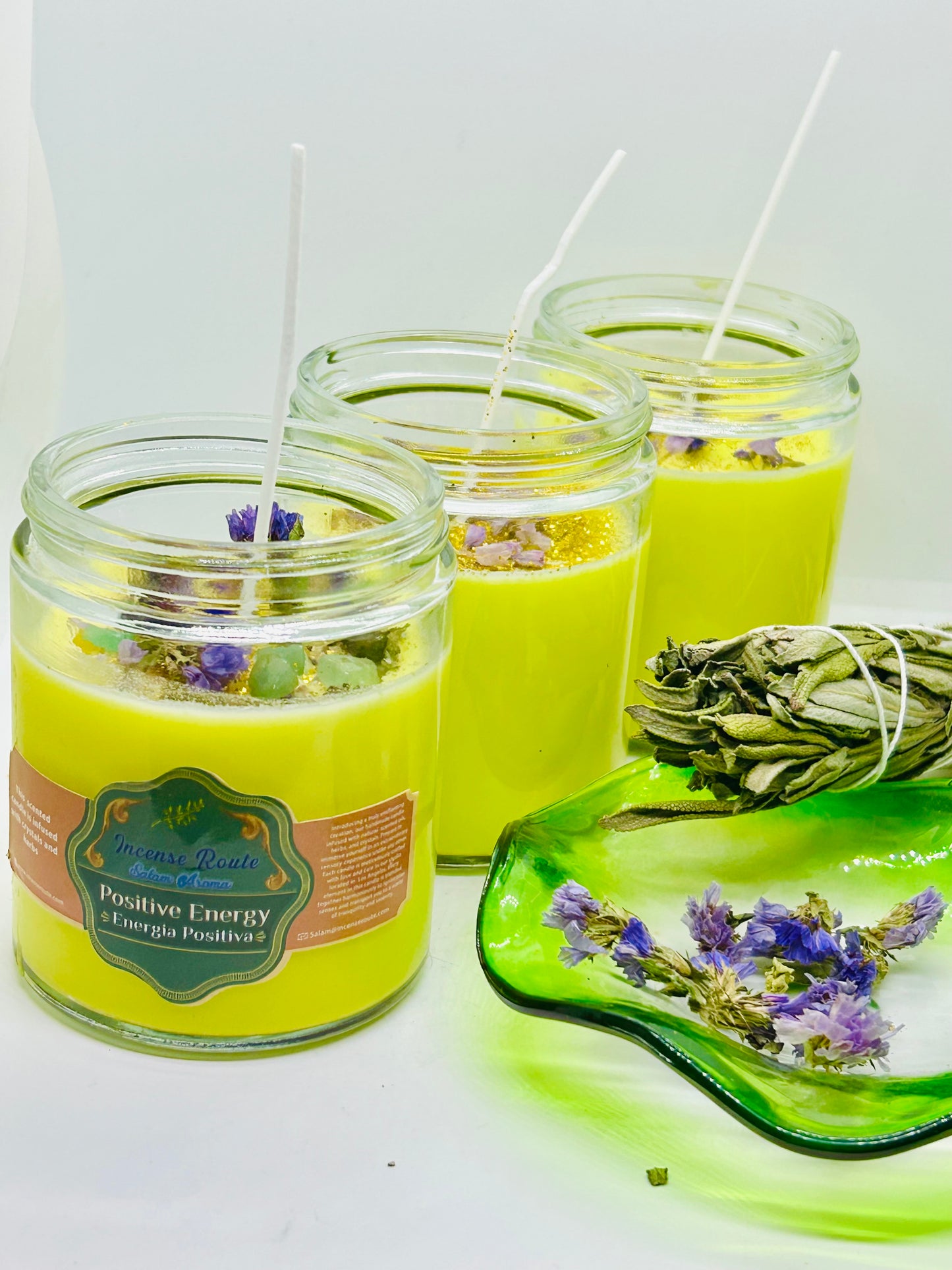 Positive Energy Yellow Handmade Candles