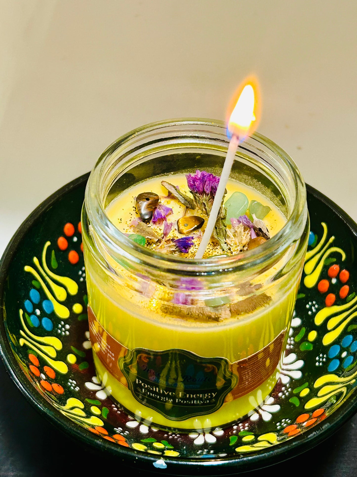 Positive Energy Yellow Handmade Candles