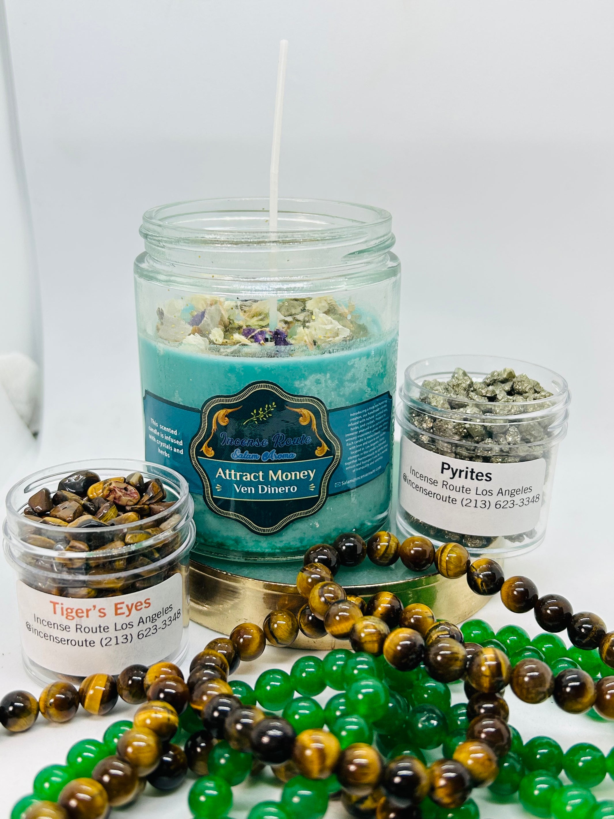 Handmade candle : Green hue - Incense Route