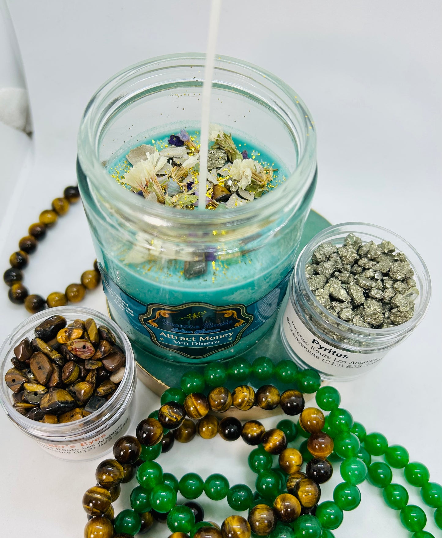 Handmade candle : Green hue