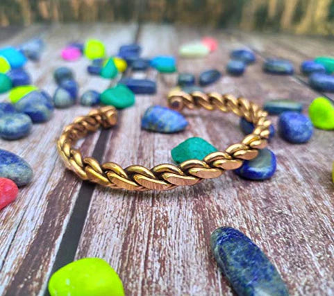 Two Tone Copper and Brass bracelets