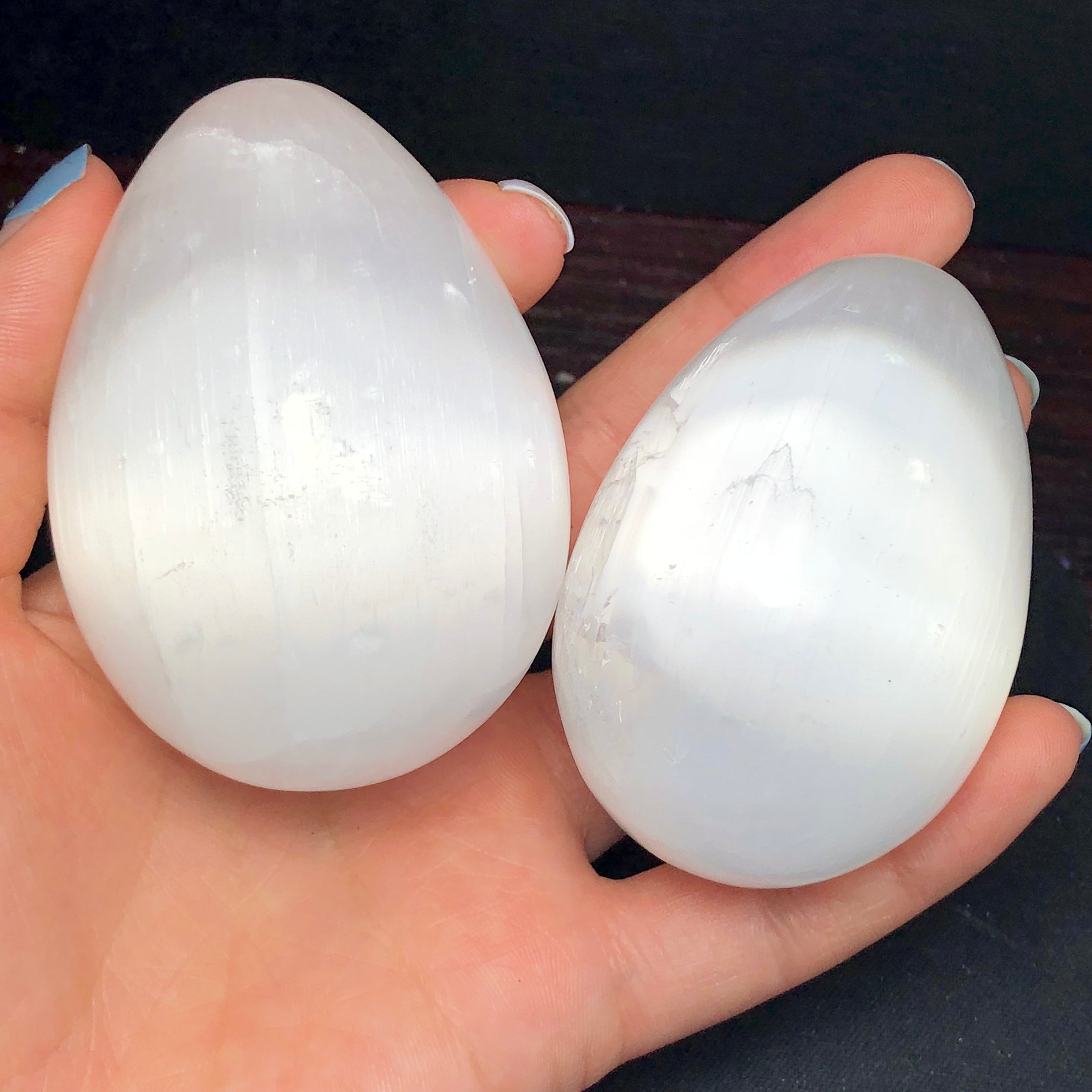 Selenite Egg (Polished) - Incense Route