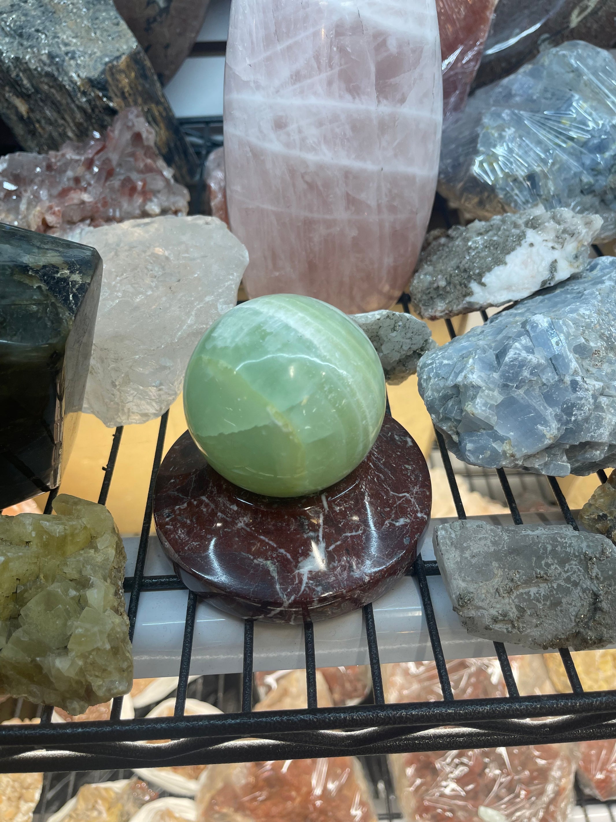 Green Fluorite Sphere (Small) - Incense Route
