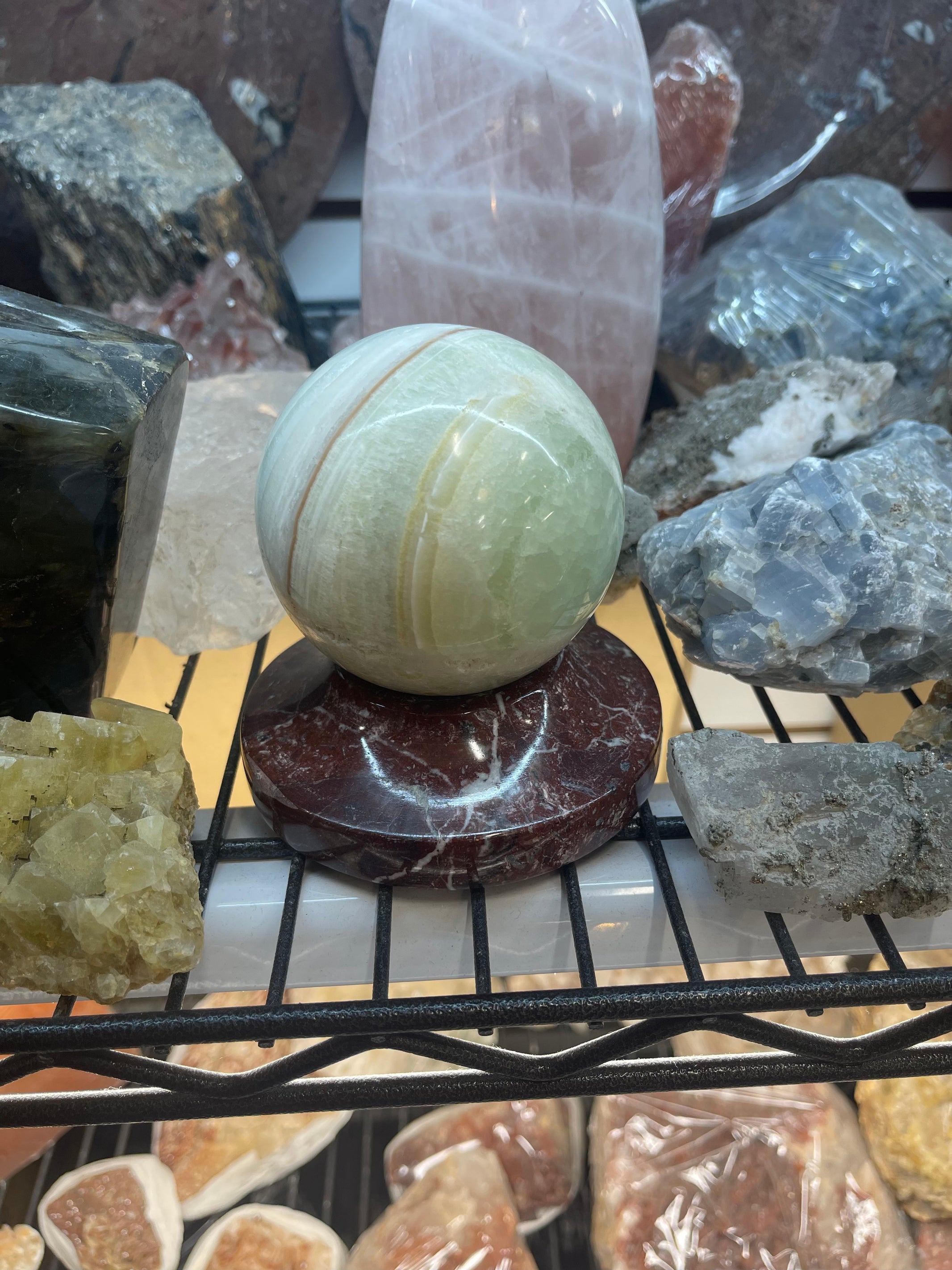 Green Fluorite Sphere (Extra Large) - Incense Route