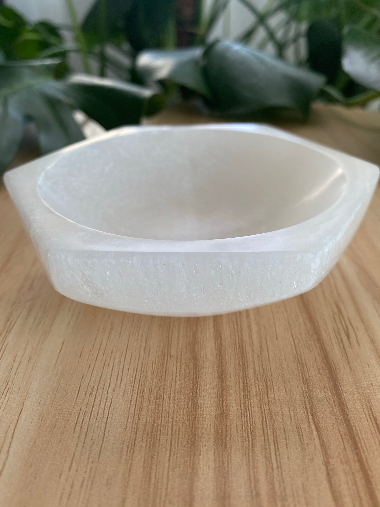 Selenite Bowl (Hexagon) - Incense Route